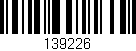 Código de barras (EAN, GTIN, SKU, ISBN): '139226'