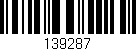 Código de barras (EAN, GTIN, SKU, ISBN): '139287'