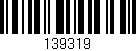 Código de barras (EAN, GTIN, SKU, ISBN): '139319'