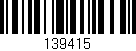 Código de barras (EAN, GTIN, SKU, ISBN): '139415'