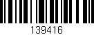 Código de barras (EAN, GTIN, SKU, ISBN): '139416'