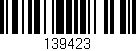 Código de barras (EAN, GTIN, SKU, ISBN): '139423'