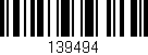 Código de barras (EAN, GTIN, SKU, ISBN): '139494'