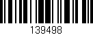 Código de barras (EAN, GTIN, SKU, ISBN): '139498'