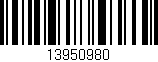 Código de barras (EAN, GTIN, SKU, ISBN): '13950980'