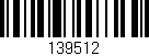 Código de barras (EAN, GTIN, SKU, ISBN): '139512'