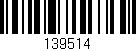 Código de barras (EAN, GTIN, SKU, ISBN): '139514'