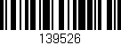 Código de barras (EAN, GTIN, SKU, ISBN): '139526'