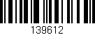 Código de barras (EAN, GTIN, SKU, ISBN): '139612'