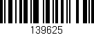 Código de barras (EAN, GTIN, SKU, ISBN): '139625'