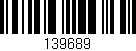 Código de barras (EAN, GTIN, SKU, ISBN): '139689'