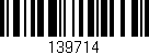 Código de barras (EAN, GTIN, SKU, ISBN): '139714'