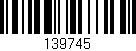 Código de barras (EAN, GTIN, SKU, ISBN): '139745'
