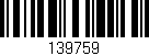 Código de barras (EAN, GTIN, SKU, ISBN): '139759'