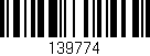 Código de barras (EAN, GTIN, SKU, ISBN): '139774'