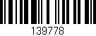 Código de barras (EAN, GTIN, SKU, ISBN): '139778'