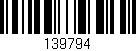 Código de barras (EAN, GTIN, SKU, ISBN): '139794'