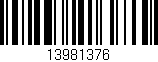 Código de barras (EAN, GTIN, SKU, ISBN): '13981376'