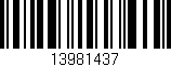 Código de barras (EAN, GTIN, SKU, ISBN): '13981437'