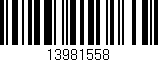 Código de barras (EAN, GTIN, SKU, ISBN): '13981558'