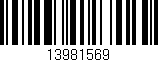 Código de barras (EAN, GTIN, SKU, ISBN): '13981569'