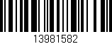 Código de barras (EAN, GTIN, SKU, ISBN): '13981582'