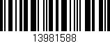 Código de barras (EAN, GTIN, SKU, ISBN): '13981588'