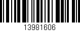 Código de barras (EAN, GTIN, SKU, ISBN): '13981606'