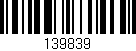 Código de barras (EAN, GTIN, SKU, ISBN): '139839'