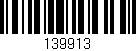 Código de barras (EAN, GTIN, SKU, ISBN): '139913'
