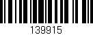 Código de barras (EAN, GTIN, SKU, ISBN): '139915'