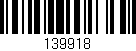 Código de barras (EAN, GTIN, SKU, ISBN): '139918'