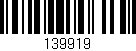Código de barras (EAN, GTIN, SKU, ISBN): '139919'