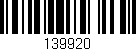 Código de barras (EAN, GTIN, SKU, ISBN): '139920'