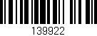 Código de barras (EAN, GTIN, SKU, ISBN): '139922'