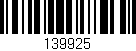 Código de barras (EAN, GTIN, SKU, ISBN): '139925'