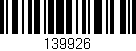 Código de barras (EAN, GTIN, SKU, ISBN): '139926'