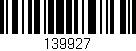 Código de barras (EAN, GTIN, SKU, ISBN): '139927'