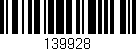 Código de barras (EAN, GTIN, SKU, ISBN): '139928'