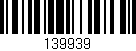 Código de barras (EAN, GTIN, SKU, ISBN): '139939'
