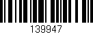 Código de barras (EAN, GTIN, SKU, ISBN): '139947'