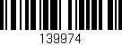 Código de barras (EAN, GTIN, SKU, ISBN): '139974'