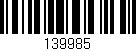 Código de barras (EAN, GTIN, SKU, ISBN): '139985'