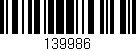 Código de barras (EAN, GTIN, SKU, ISBN): '139986'
