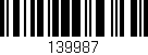 Código de barras (EAN, GTIN, SKU, ISBN): '139987'