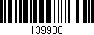 Código de barras (EAN, GTIN, SKU, ISBN): '139988'
