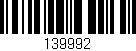 Código de barras (EAN, GTIN, SKU, ISBN): '139992'