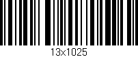 Código de barras (EAN, GTIN, SKU, ISBN): '13x1025'
