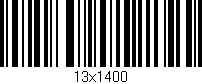 Código de barras (EAN, GTIN, SKU, ISBN): '13x1400'