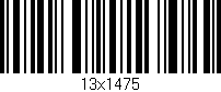 Código de barras (EAN, GTIN, SKU, ISBN): '13x1475'